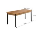 Ver imagem 2 de Mesa Bali 6 Lugares 1600x900 Pés Preto Fosco Tampo BP Proa