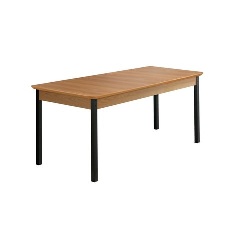 Mesa Bali 6 Lugares 1600x900 Pés Preto Fosco Tampo BP Proa