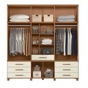 Ver imagem 2 de Guarda-roupa Casal Londres Vaticano 13 Portas 7 Gavetas com Espelho Jatoba/areia - Pnr Móveis