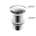 Ver imagem 7 de Kit Banheiro Cuba de Vidro Retrô 38 Cm + Torneira Link + Válvula Click + Sifão - Dourado