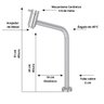Kit Banheiro Cuba de Vidro Retrô 38 Cm + Torneira Link + Válvula Click + Sifão - Dourado - 6