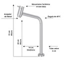 Ver imagem 6 de Kit Banheiro Cuba de Vidro Retrô 38 Cm + Torneira Link + Válvula Click + Sifão - Dourado