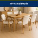 Ver imagem 3 de Kit 4 Cadeiras Jantar Madeira Jaque com Braço Cor Off White