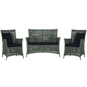 Ver imagem 1 de Jogo Sofá e 2 Poltronas Igapó Alumínio Marrom E12 Trama Verde