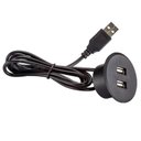 Ver imagem 1 de Tomada Usb De Embutir Pop Redondo Preto Renna Com Nf