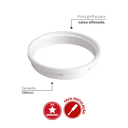 Ver imagem 2 de 10 Unidades Porta Grelha Redonda para Caixa Sifonada Tam. 100mm Branco Durín