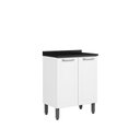 Ver imagem 1 de Balcão de Aço 70cm 2 Portas Branco Múltipla Bertolini
