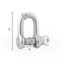 Ver imagem 2 de Manilha Reta Para Cabo de Aço 5/16" Aço Inox - Vonder