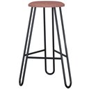 Ver imagem 3 de Kit 03 Banquetas Baixa Bar Cozinha Sala de Jantar Áris C01 Preto Linho Rosê - Lyam Decor