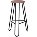 Ver imagem 4 de Kit 03 Banquetas Baixa Bar Cozinha Sala de Jantar Áris C01 Preto Linho Rosê - Lyam Decor