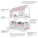 Ver imagem 4 de Treliche Casinha Encantada com Kit Escada/ Escorregador Madeira Maciça Branco/ Rosa Megamobilia