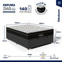 Ver imagem 7 de Cama Box Baú com Colchão de Espuma D45 Ortobom Airtech Ortopillow 150 Casal 138 cm