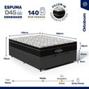 Ver imagem 5 de Cama Box Baú com Colchão de Espuma D45 Ortobom Airtech Ortopillow 150 Casal 138 Cm