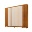 Ver imagem 1 de Guarda-roupa Casal 6 Portas 6 Gavetas Arezzo Off-white/cinamomo