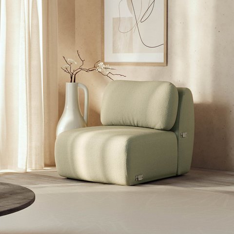 Sofá Modular 80cm sem Braço Orla CabeCasa MadeiraOriginals