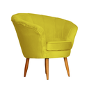 Ver imagem 2 de Poltrona Cadeira Decorativa Pétala - Veludo Amarelo
