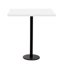 Ver imagem 1 de Mesa Pisa Beta Bistrô Fratini 107,50cm (a) Disco Redondo Preto Tampo Mdp Quadrado Branco 60cm (l)