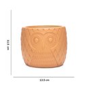 Ver imagem 5 de Cachepot Coruja em Cimento Terracota 11,5x13,5 cm - D’Rossi
