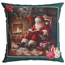 Ver imagem 1 de Almofada Cheia Natalina Natal Papai Noel Lareira 43CMX43CM
