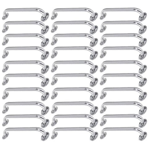 Alça de Apoio Barra Inox 50cm Kit 30 Unidades e Cadeirante Idoso Segurança