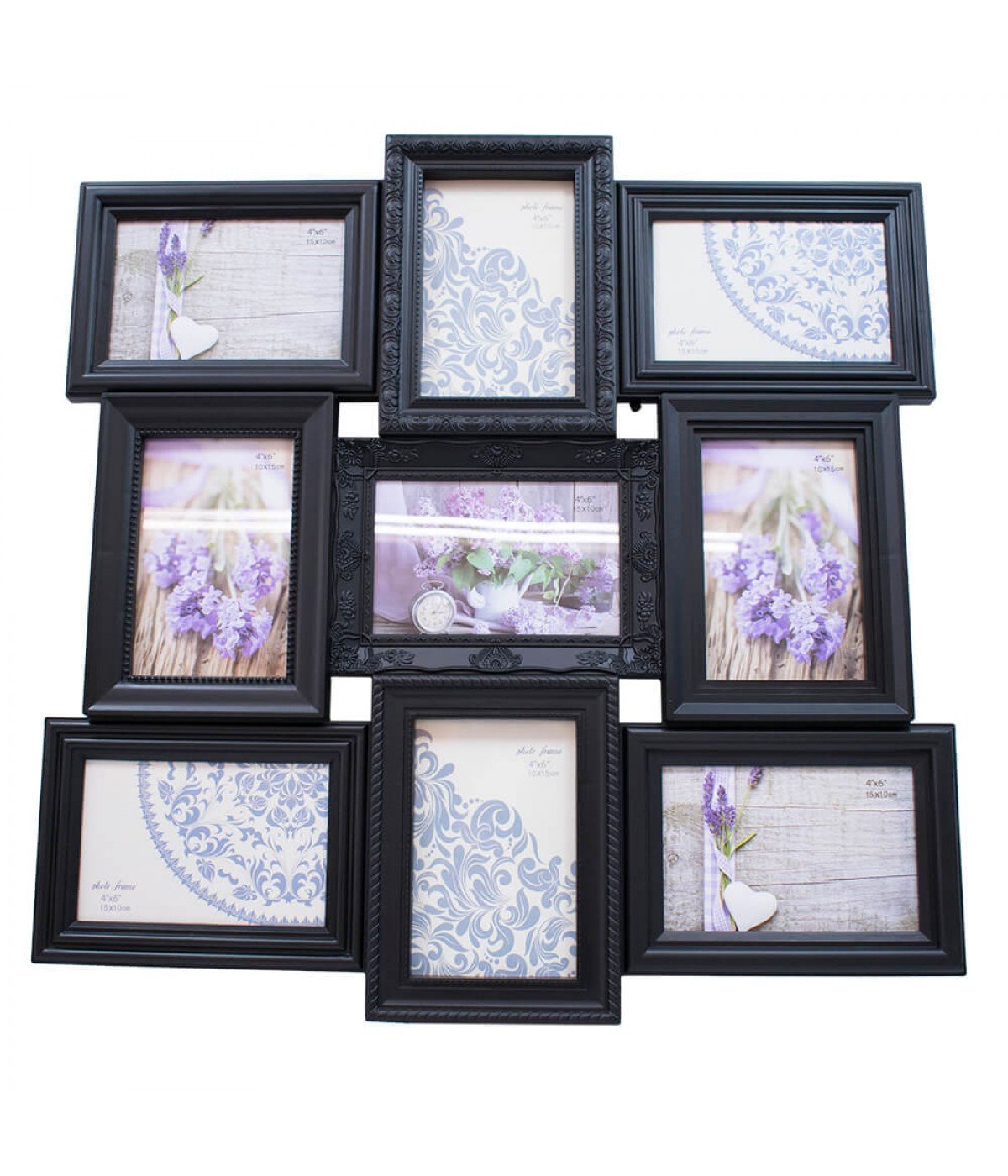 Multi Porta Retrato Preto 9 Fotos 10x15cm - 1