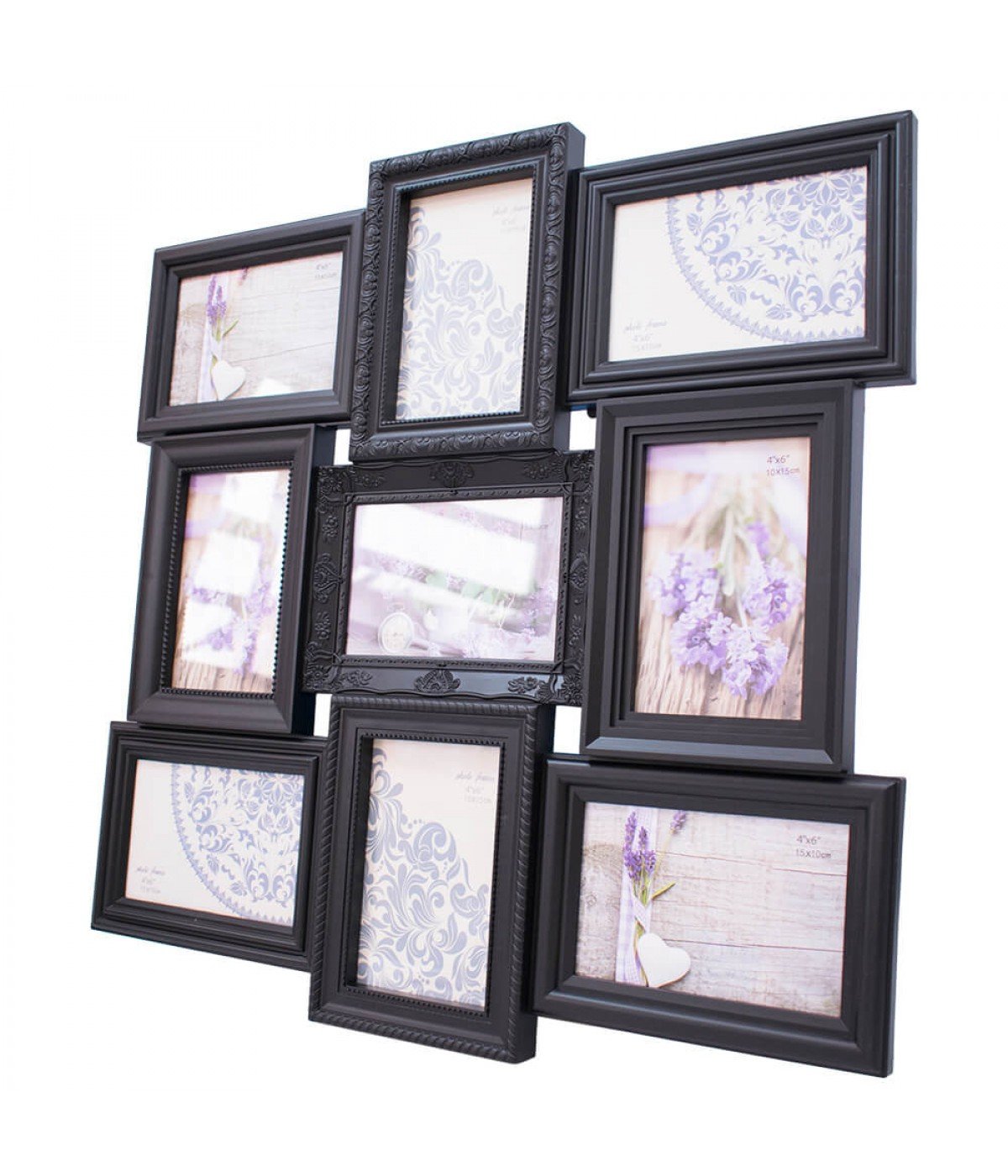 Multi Porta Retrato Preto 9 Fotos 10x15cm - 2