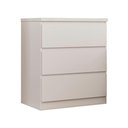 Ver imagem 2 de Mesa Cabeceira 3 Gavetas Puxador Cava 60,5 cm 100% MDF Cor:Branco