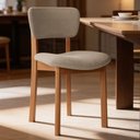 Ver imagem 3 de Cadeira para Sala de Jantar Cozinha Living Estofada Dara L02 Bouclê Bege - Lyam Decor