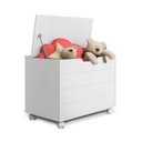 Ver imagem 1 de Baú Caixa de Brinquedos Toys com Tampa e Rodízios Rose Matic
