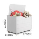 Ver imagem 2 de Baú Caixa de Brinquedos Toys com Tampa e Rodízios Rose Matic