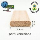 Ver imagem 2 de Kit Perfil Veneziana de Madeira 3,5x1cm (5un c/80cm) P. Mogno
