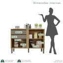 Ver imagem 5 de Balcão para Cozinha 2 Portas 2 Gavetas Pérola Cinza/Jequitibá/Granizo