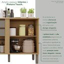 Ver mais imagens de Balcão para Cozinha 2 Portas 2 Gavetas Pérola Cinza/Jequitibá/Granizo