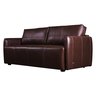 Sofá Decorativo Sala de Estar Romeno 3 Lugares 220cm Couro Caramelo - Mozzelar - 1