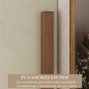 Ver imagem 5 de Guarda-roupa Casal Tower 3 Portas 6 Gavetas com Espelho Cinamomo/off White - Pnr Móveis