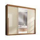 Ver imagem 3 de Guarda-roupa Casal Tower 3 Portas 6 Gavetas com Espelho Cinamomo/off White - Pnr Móveis