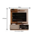Ver imagem 2 de Home Rack Painel p/ TV 55 pol Athenas 150cm Cedro DJ Móveis