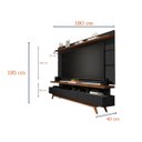 Ver imagem 2 de Rack com Painel para TV 70" Sala Vivare Wood 1,80 Giga Móveis:Preto/Freijó