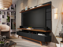Ver imagem 1 de Rack com Painel para TV 70" Sala Vivare Wood 1,80 Giga Móveis:Preto/Freijó