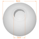 Ver imagem 2 de Globo Bolinha Vidro Branco Leitoso Fosco sem Colar 03x08