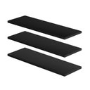 Ver imagem 1 de Kit 3 Prateleiras Suspensas Lisas Nicho Mdf Tamanho 60cm X 20cm