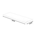 Ver imagem 4 de Kit 3 Prateleiras Suspensas Lisas Nicho Mdf Tamanho 60cm X 20cm