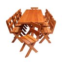 Ver imagem 2 de Conjunto Mesa 3m e 12 Cadeiras Madeira Maciça Angelim Modelo Querencia