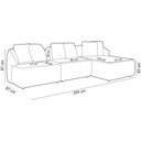 Ver imagem 5 de Sofá 3 Lugares com Chaise Direito Sala Living 254cm Arlo F04 Bouclê Bege - Lyam Decor