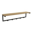Ver imagem 2 de Prateleira Quarto Solteiro Decorativa LI042 Cabideiro 69cm Canela Kappesberg