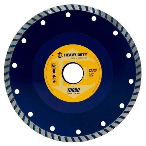Disco Diamantado Turbo 180 Mm X 25,4 Mm - Heavy Duty