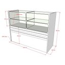 Ver imagem 3 de Balcão De MDF Com Vidro Para Loja 125x95x45 cm Comac - Branco