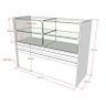 Balcão De MDF Com Vidro Para Loja 125x95x45 cm Comac - Branco - 3