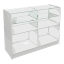 Ver imagem 2 de Balcão De MDF Com Vidro Para Loja 125x95x45 cm Comac - Branco