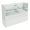 Ver imagem 1 de Balcão De MDF Com Vidro Para Loja 125x95x45 cm Comac - Branco